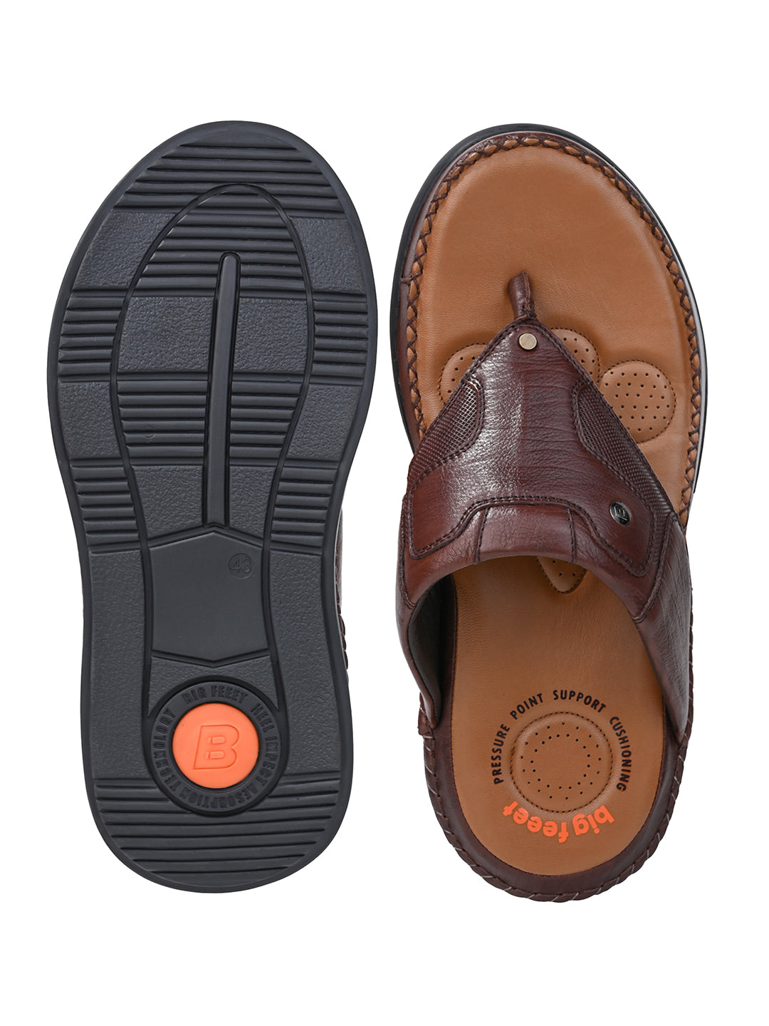 VENTO Genuine Leather Thong Slippers for Men | BF-3005