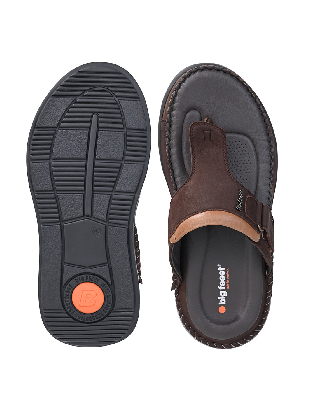 VENTO Genuine Leather Thong Slippers for Men | BF-3002