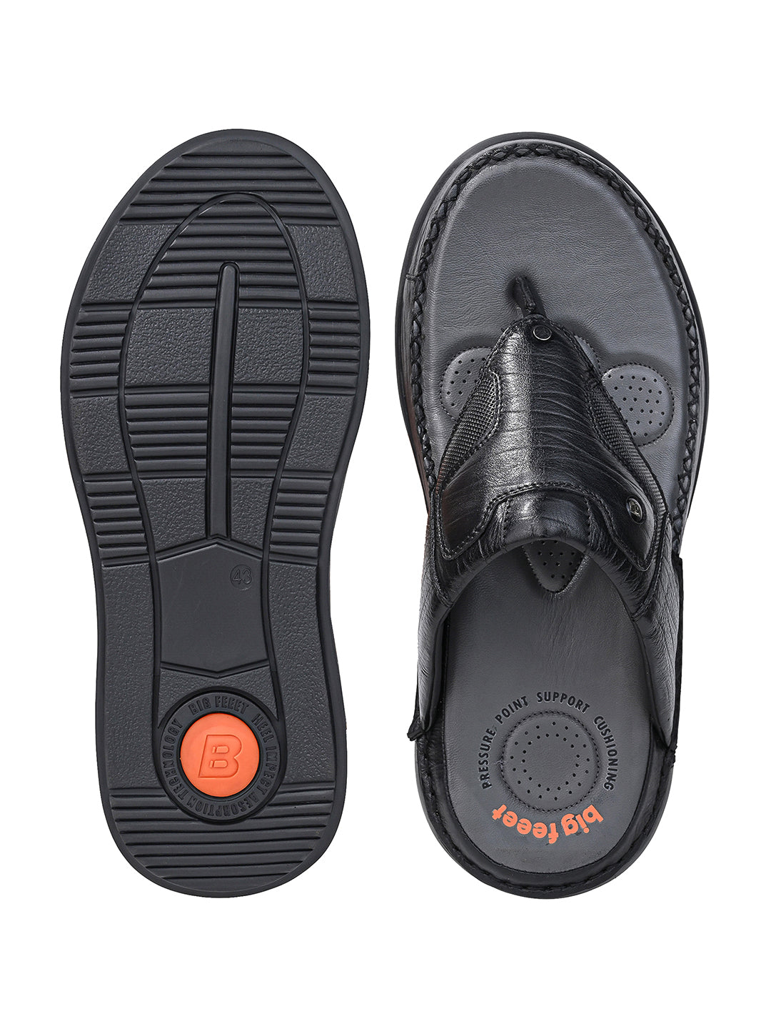 VENTO Genuine Leather Thong Slippers for Men | BF-3005