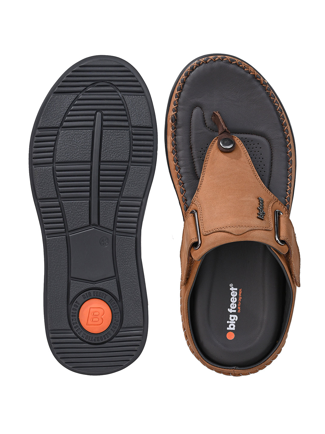 VENTO Genuine Leather Thong Slippers for Men | BF-3007