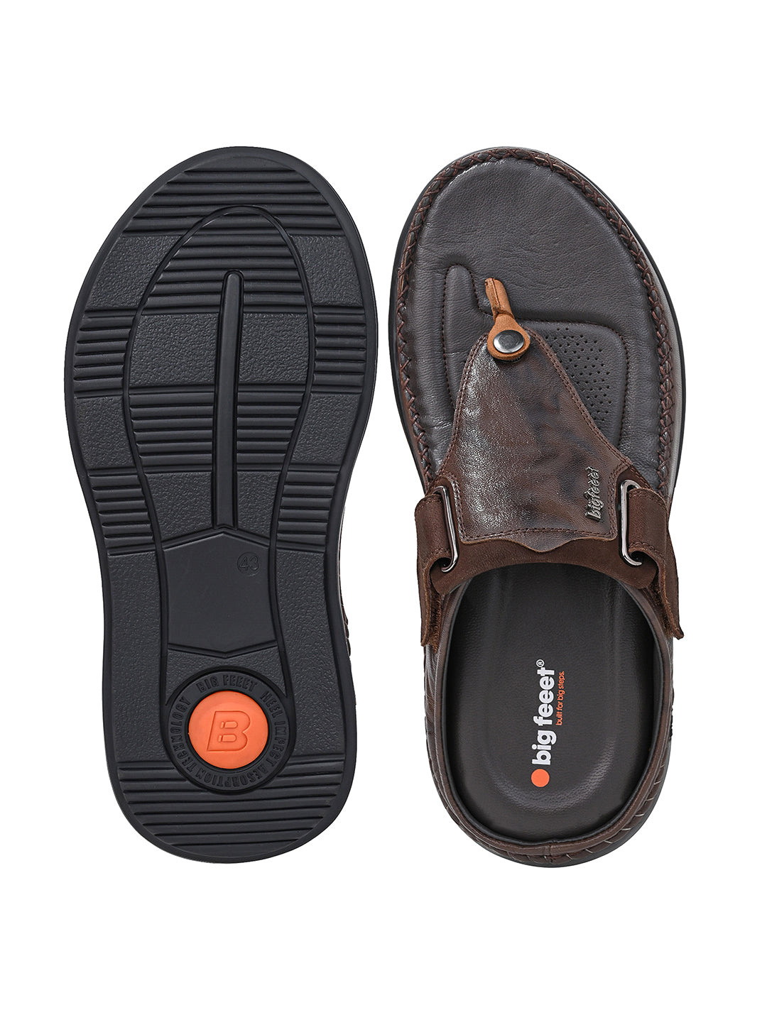 VENTO Genuine Leather Thong Slippers for Men | BF-3006