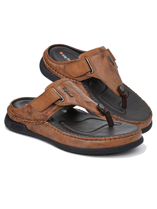 VENTO Genuine Leather Thong Slippers for Men | BF-3006
