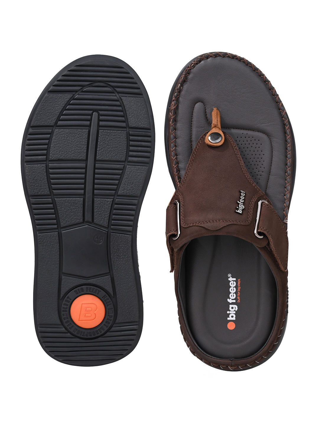 VENTO Genuine Leather Thong Slippers for Men | BF-3007